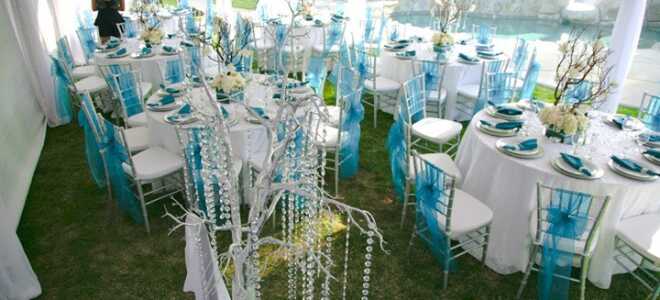 Нежное оформление свадьбы в бирюзовом цвете: все подробности