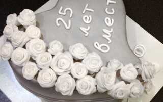 Торт на серебряную свадьбу — идеи, рецепты, фото и видео