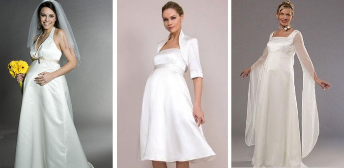 Фасоны для беременных невест
