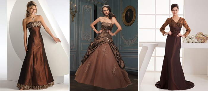 Подвенечные наряды шоколадного оттенка